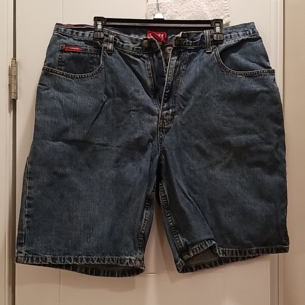 Chaps Mens Classic Fit Stretch Denim Shorts